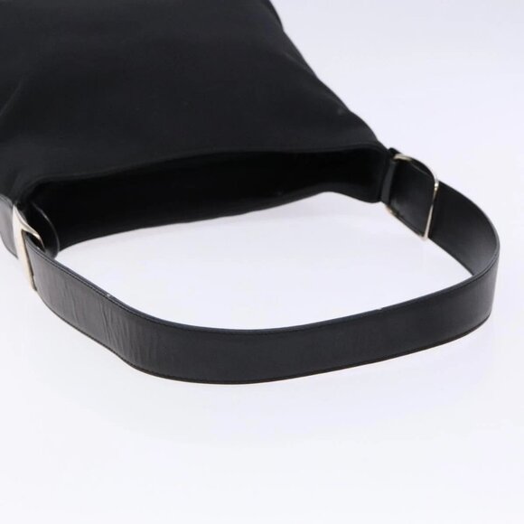 Salvatore Ferragamo Vala Shoulder Bag Canvas Black Silver Auth - Picture 6 of 16